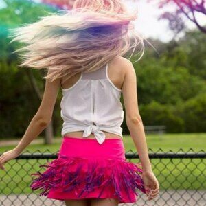 Lucky in Love Fringe Tennis Skirt